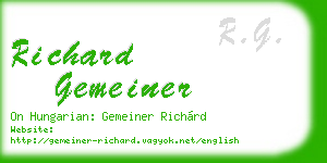 richard gemeiner business card
